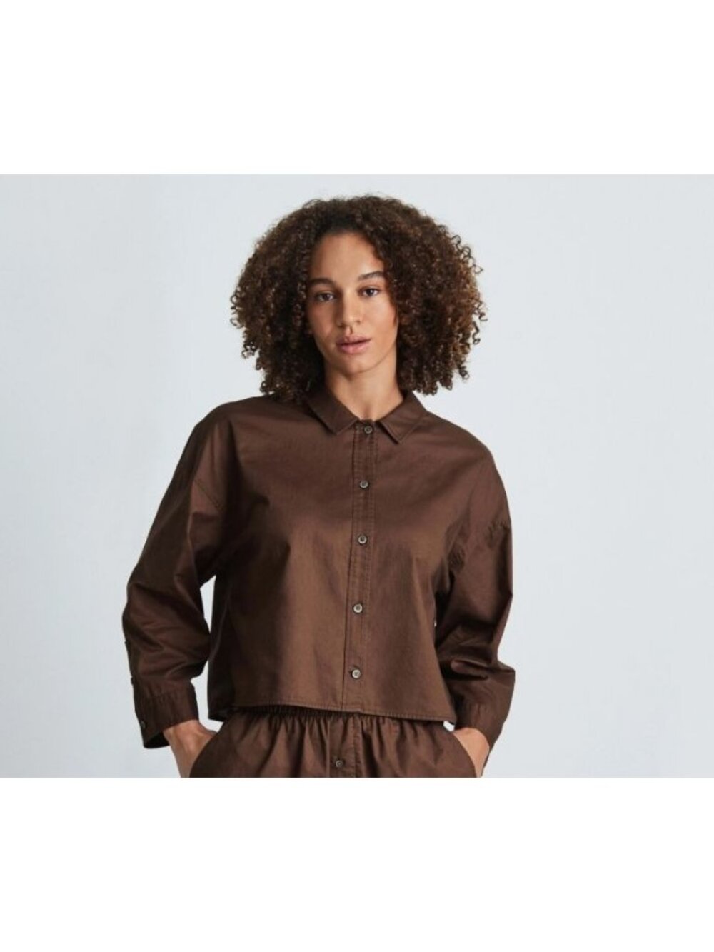 Everlane The Woven P.J. Top Women's Size XXS in Chestnut Brown New With Tags!